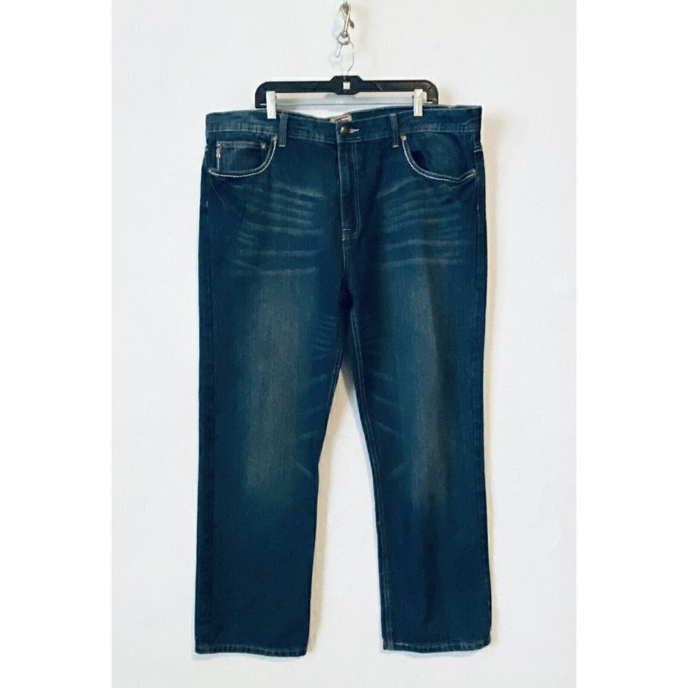 Phat Farm Jeans Mens 42 X 32 Embroidered Button Back Flap Pockets Vintage Y2k